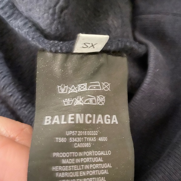 Classic Unisex Balenciaga Navy hoodie in size XS - Picture 2 of 3